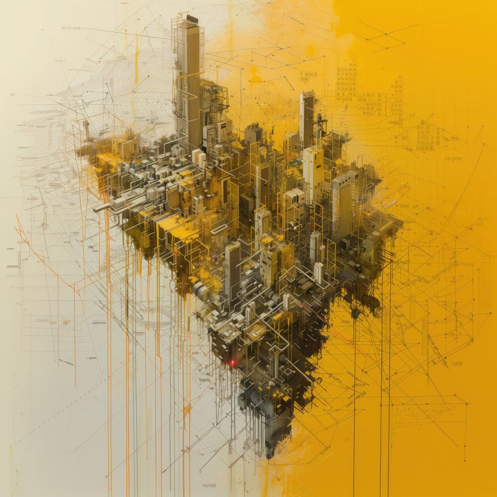CyberStructures No. 9 — a computational cityscape by Ira Greenberg